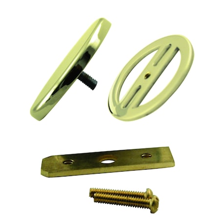 Westbrass Floating No-Hole Overflow Faceplate in Polished Brass D980R-01